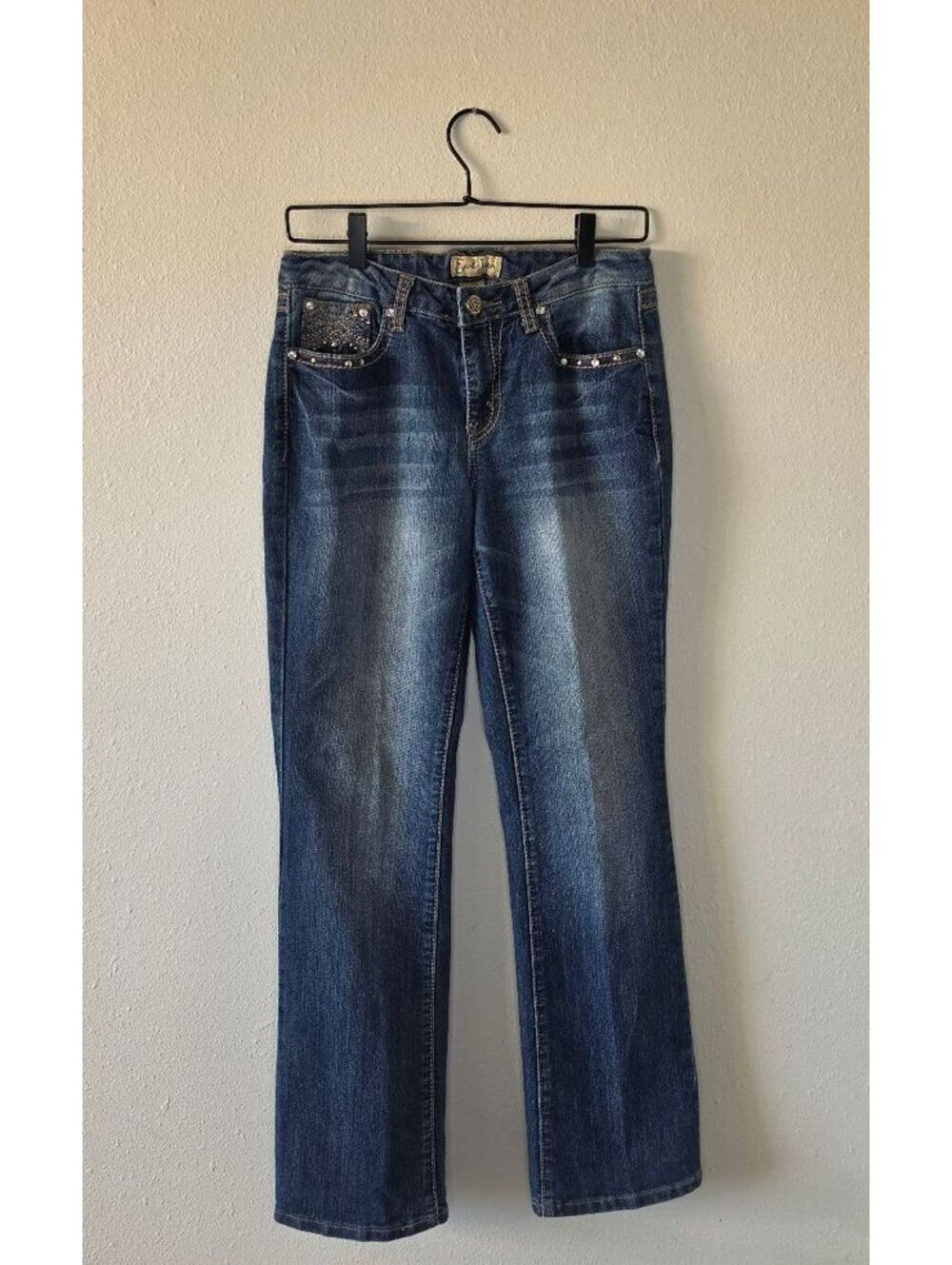 Earl Jean Women’s Size 8 Embellished Bootcut Jeans Rhinestone Y2K Western